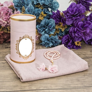 Personalized Pink Cylinder Islamic Gift Box | Special Gift | | 33 Bead Tasbih Set | Personalized Gift | Unique Gift M412