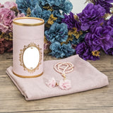 Personalized Pink Cylinder Islamic Gift Box | Special Gift | | 33 Bead Tasbih Set | Personalized Gift | Unique Gift M412