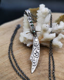 Silver Name necklace | Name on Sword Necklace | Custom Name Necklace | Personalized Name Necklace | Personalised Pendant