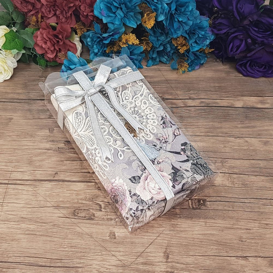 Hurrem Sultan Prayer Mat Gift Box | Crystal Tasbeeh | Acetate Box Decorated With Ribbon | Personalized Gift | Gift For Her | M537