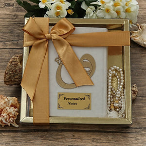 Velvet Quran Gift Box | 99 Beads Pearl Tasbeeh | Gold Acetate Box Decorated With Ribbon | Personalized Gift | Unique Gift