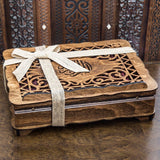Special Design Wooden Gift Box | Thermo Leather Quran | Prayer Mat | 99 Beads Tasbeeh | Unique Gift | Personalized Gift | AOK5