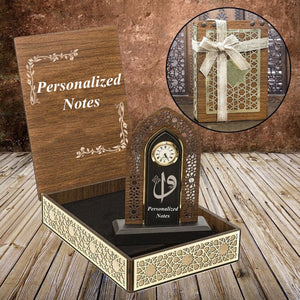 Personalized Wooden Gift Box | Wooden Clock | 25x18 cm | Clocks For Table | Clocks For Desk | Unique Gift | Personalized Gift | AOL0