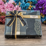 Leather Cover Kaaba Motif Quran Gift Box | Prayer Mat | 33 Beads Tasbeeh | Islamic Gift | Personalized Gift | AOT7