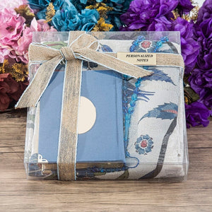 Velvet Blue Quran Gift Box | Prayer Mat | 33 Beads Tasbeeh | Craft Bag | Islamic Gift | Personalized Gift | AOT5