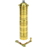 Handcrafted Inlaid Brass Coffee Grinder, Large Traditional Turkish Coffee Mill, Brass Spice Grinder 9 Inch / 22.5 cm