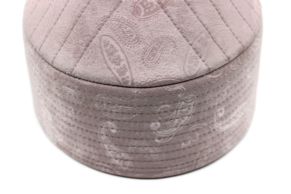 Poudre Pink Anatolian Blob Designed Kıbrısi Taqiyah | Islamic wear Kufi | Imamah | Muslim Skull Cap | Taqiyyah hat | Prayer cap|Topi For Men