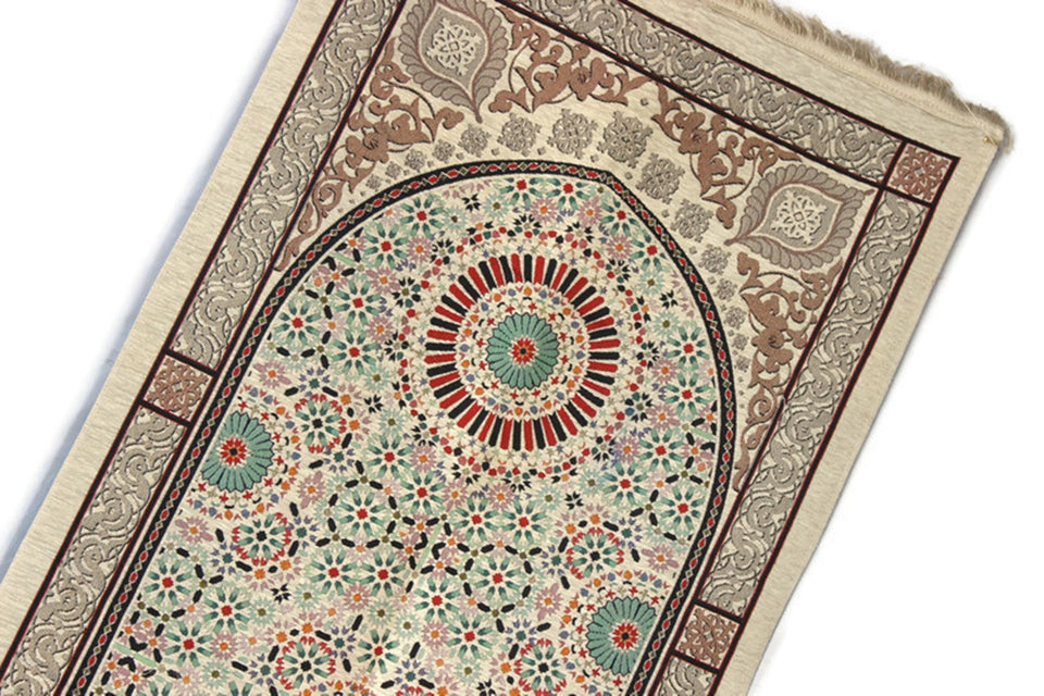 Geometric Fantasy Prayer Mat, Prayer Mat with Tasbeeh, Prayer Rug, Bohemian Rug, Turkish Rug, Islamic Gift YSLM75