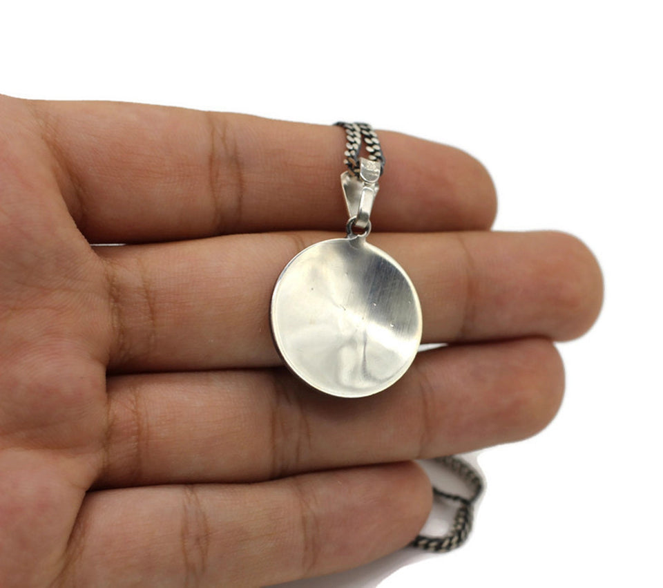 Prophet Muhammed Name Sterling Silver Necklace, Calligraphy Islamic Art, Islamic Metal Art, Prophets Name Necklace, Falak Surah ISN - islamicbazaar