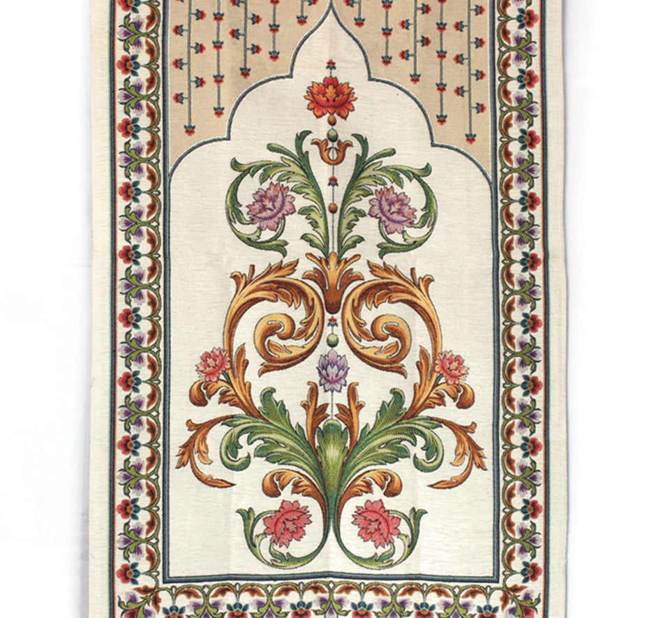 Boboli Gardens Prayer Mat, Prayer Mat with Tasbeeh, Prayer Rug, Janamaz, Turkish Rug, Islamic Gift YSLM79