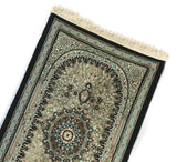 Black Flower Bouquet Prayer Mat, Prayer Mat with Tasbeeh, Prayer Rug, Muslim Janamaz, Sajadah Cantik , Islamic Gifts YSLM61