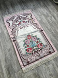 Lux Masjid Dimaukom Prayer Mat | Dowries Prayer Rug | Wedding Gift | Prayer Rug with tasbih | Sajjada | Janamaz YSLM72 - islamicbazaar