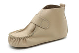 Poudre Non-Slip First Walking Shoes Sneakers Loop Bernafas Klasik, Moccasins Bayi, Selipar Kulit Baru Lahir