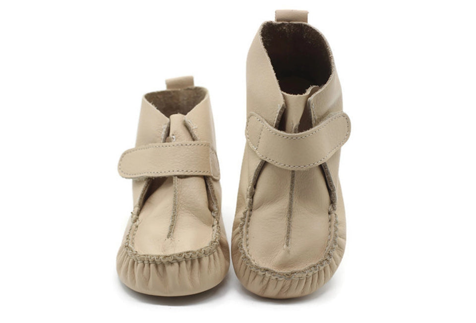 Poudre Non-Slip First Walking Shoes Classic Breathable Loop Sneakers, Baby Moccasins, Newborn Leather Slippers