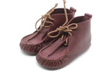 Bordeaux Non-Slip First Walking Shoes Classic Breathable Hook Sneakers, Baby Moccasins, Newborn Leather Slippers