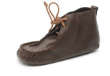 Brown Non-Slip First Walking Shoes Classic Breathable Hook Sneakers, Baby Moccasins, Newborn Leather Slippers