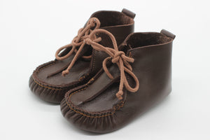 SALE Brown Leather First Walking Shoes Classic Breathable Hook Sneakers, Baby Moccasins, Newborn Leather Slippers