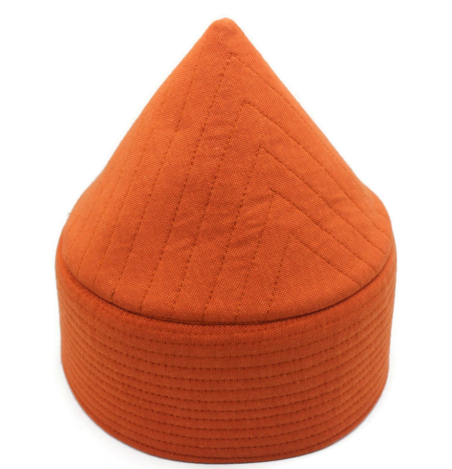 SALE 57CM Orange Naqshibandi Kufi Muslim Takke Peci Kofia Hat Topi, Dervish Clothing, Haqqani Sufi Hat