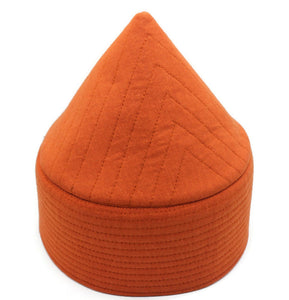 Orange Naqshibandi Kufi Muslim Takke Peci Kofia Hat Topi, Dervish Clothing, Haqqani Sufi Hat