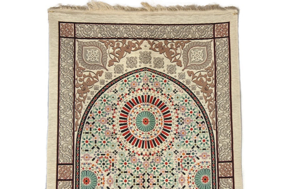 Geometric Fantasy Prayer Mat, Prayer Mat with Tasbeeh, Prayer Rug, Bohemian Rug, Turkish Rug, Islamic Gift YSLM75