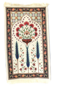 Cloverfield Prayer Mat, Clovers Prayer Mat with Tasbeeh, Prayer Rug, Bohemian Rug, Turkish Rug, Islamic Gift YSLM13