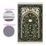 Green Flowers of Mihrab Carpet Prayer Mat Prayer Mat With Tasbeeh Prayer Rug Muslim Janamaz Sajjada Turkish Rug Islamic Gift 1029 - islamicbazaar