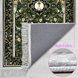 Green Flowers of Mihrab Carpet Prayer Mat Prayer Mat With Tasbeeh Prayer Rug Muslim Janamaz Sajjada Turkish Rug Islamic Gift 1029 - islamicbazaar