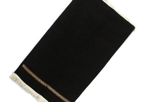 Kaaba Curtain Kiswah Sejadah 08, Plain Black Prayer Mat, Prayer Rug, Prayer Rug for Muslim, Unique Gift, Kaaba Kiswah  YSLM43