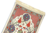 Tapis de prière tulipes médiévales, tapis de prière avec Tasbeeh, tapis de prière, Janamaz musulman, tapis médiéval, tapis turc, cadeau islamique YSLM26