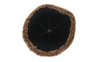 Brown Winter hat, Head warmer, Leather hat, warm hat, Oguz hats, fur hats, skullcap, Cap, head cap, Ottoman Hat, - islamicbazaar
