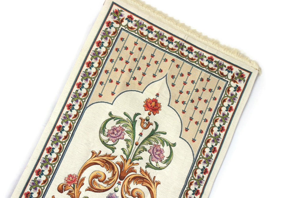 Boboli Gardens Prayer Mat, Prayer Mat with Tasbeeh, Prayer Rug, Janamaz, Turkish Rug, Islamic Gift YSLM79