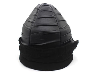 SALE 60CM Handmade Black Tugrul Alp Cap, Ertugrul Ghazi Series Hat, Resurrection Imamah, Genuine Leather Traditional Cap