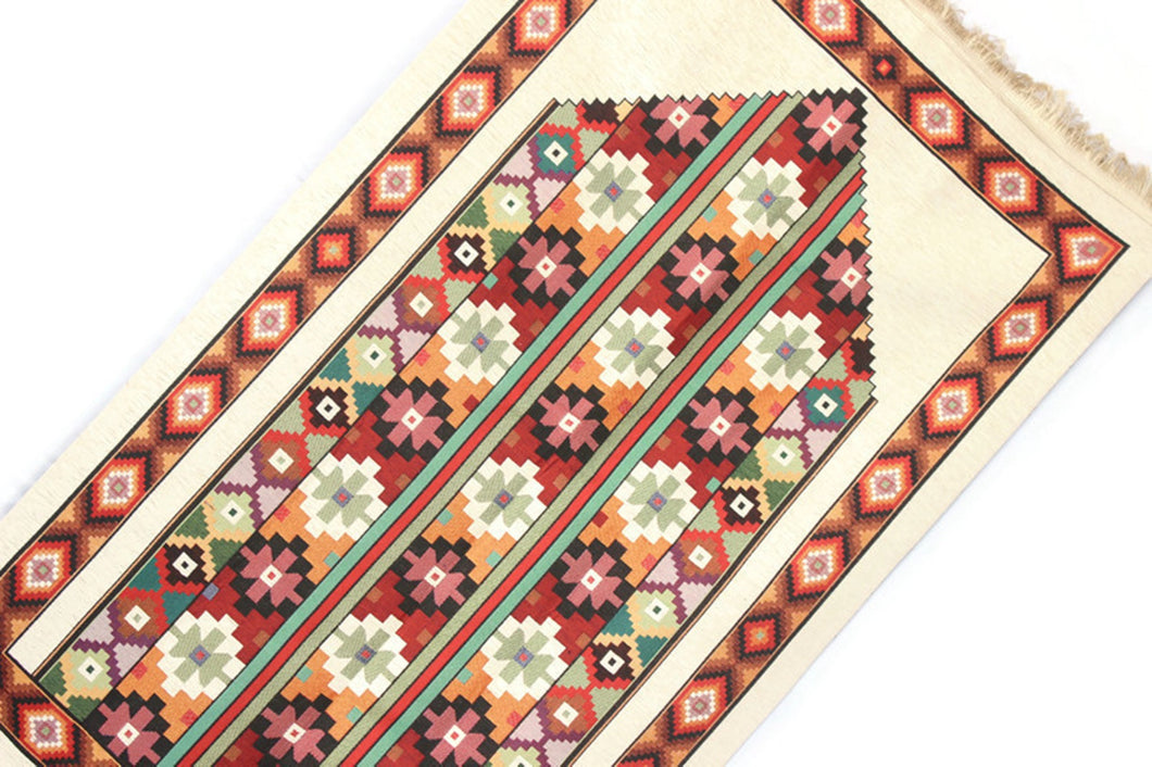 Colorful Mosaic Carpet Sejadah - Lux Prayer Mat - Prayer Rug - Janamaz - Elegant, High Quality, Luxury - A Unique Islamic Gift YSLM42