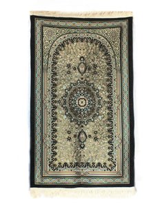 Black Flower Bouquet Prayer Mat, Prayer Mat with Tasbeeh, Prayer Rug, Muslim Janamaz, Sajadah Cantik , Islamic Gifts YSLM61