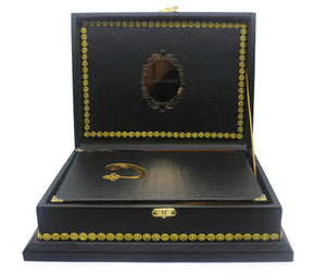 Iqraa Leather Islamic Gift Box, Special Gift for Muslims, Leather Quran, 33 Bead Tasbih Set and Wooden Bookmark Unique Gift