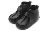 Këpucë të para në këmbë të zezë jo-shqip, atlete klasike me frymëmarrje, mokasina për fëmijë, pantofla lëkure të porsalindura
