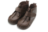 Brown Non-Slip First Walking Shoes Classic Breathable Loop Sneakers, Baby Moccasins, Newborn Leather Slippers