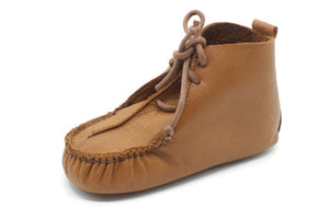 Light Brown Non-Slip First Walking Shoes Classic Breathable Hook Sneakers, Baby Moccasins, Newborn Leather Slippers