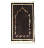 Dark Brown Door to Andalus Prayer Mat, Prayer Mat with Tasbeeh, Prayer Rug, Muslim Janamaz, Sajjada, Turkish Rug, Islamic Gift YSLM37