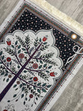 Tree with Flowers Prayer Mat, Prayer Mat with Tasbeeh, Prayer Rug, Muslim Janamaz, Sajjada, Turkish Rug, Islamic Gift YSLM49 - islamicbazaar