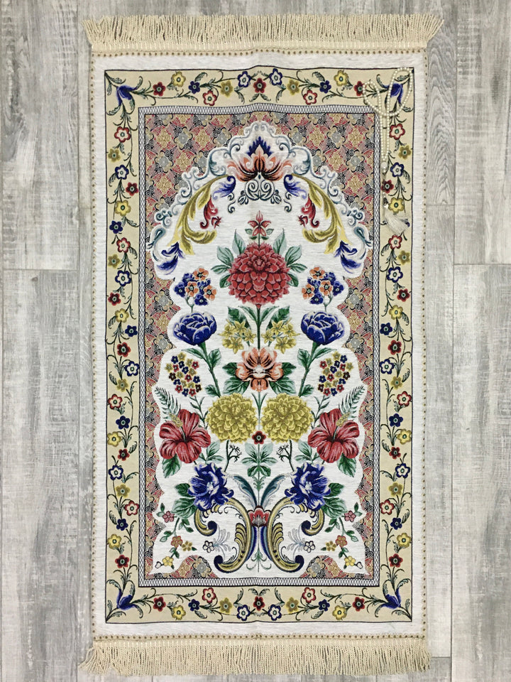 Hydrangeaceae Prayer Mat with extra lining, Soft Fabric Lux Prayer Rug, Gift For Muslim, Janamaz, Salat, Musallah prayer mat, Washable