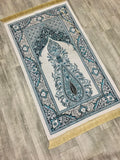 Turquoise Dream Prayer Mat, Prayer Mat with Tasbeeh, Prayer Rug, Muslim Janamaz, Namaz Rug, Musallah, Islamic Gift