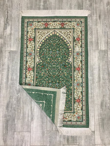 Classy Green Prayer Mat, Prayer Mat with Tasbeeh, Prayer Rug, Muslim Janamaz, Namaz Rug, Musallah, Islamic Gift