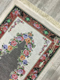Colorful Roses Prayer Mat, Prayer Mat with Tasbeeh, Prayer Rug, Muslim Janamaz, Namaz Rug, Musallah, Islamic Gift