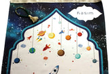 Personalized Prayer Mat for Kids, Space Islamic Praying Rug for Children, Educational Prayer Mat, Janamaz Muslim Child My First Prayer Mat