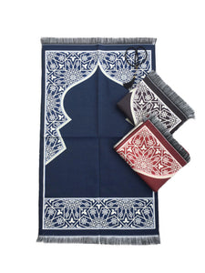 Blue Marrakech Prayer Mat, Musallah, Sajjada, Prayer Rug, Janamaz Islamic Prayer Rug, Portable Sejadah, Travel Prayer Rug, Salat Musallah