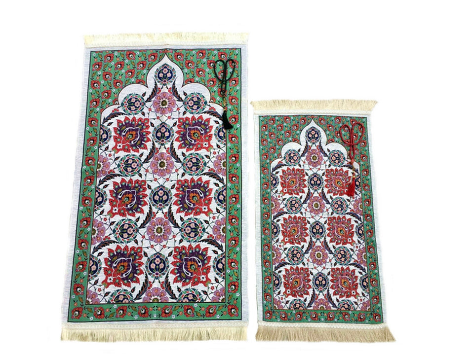 Family Prayer Mat Set, Mother and Daughter Prayer Rug, Father and Son Janamaz,  Musallah, Sajjada, Prayer Rug, Salat - islamicbazaar