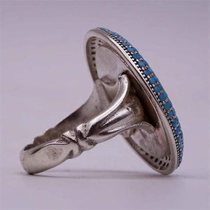 Anillo de plata de ley 925 hecho a mano turquesa, anillo rojo para mujer, anillo especial, regalo para ella, anillo de mujer, anillos de lujo para mujer, regalo ideal