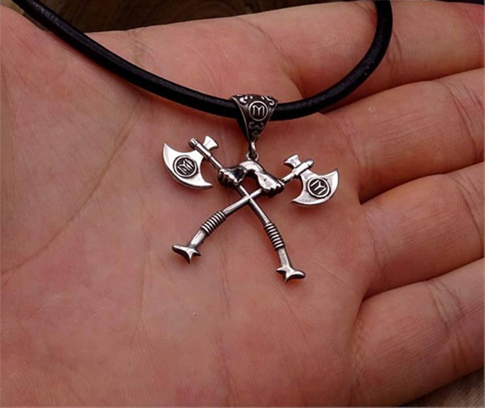 Turgut Alp's Axe Silver Bracelet Necklace and  Set, Handmade 925 Sterling Silver, Silver Jewelry for Men, Silver Bracelet, Gift for Him, 002