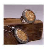 Orange Silver Women  Necklace and Ring Set, Handmade 925 Sterling Silver, Silver Jewelry for Women, Silver Ring,  Gift for Her